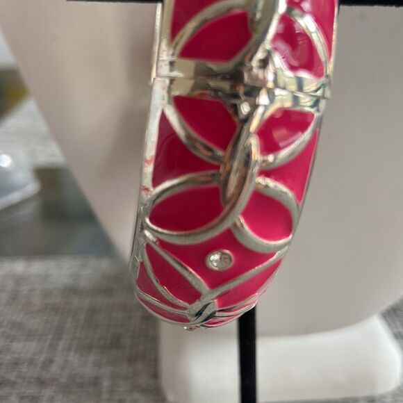 Manluck Bangles NWT Gray and pink with rhinestone - Picture 4 of 8